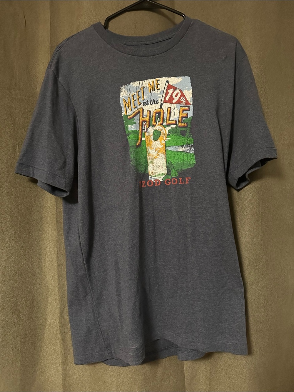 Izod Charcoal Short Sleeve Golf Graphic Tee